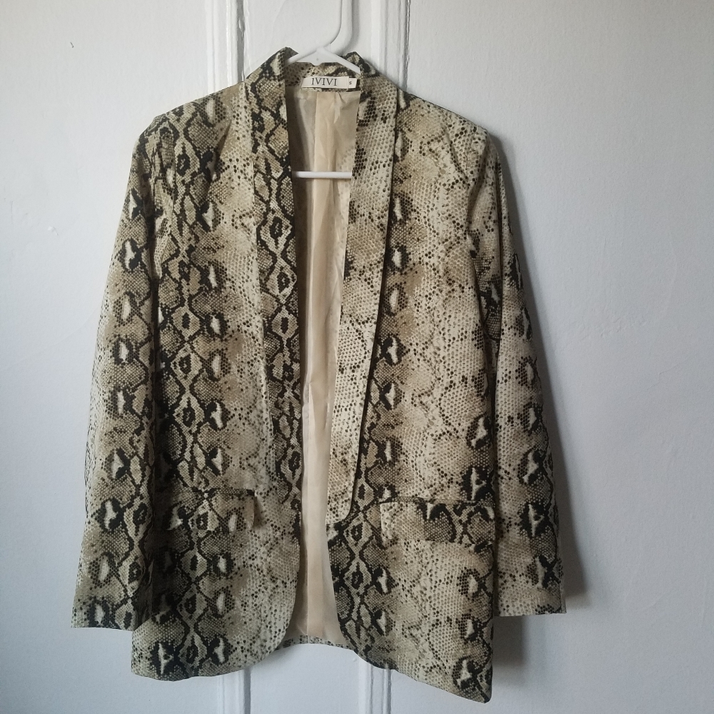 Sleek Snakeskin Blazer